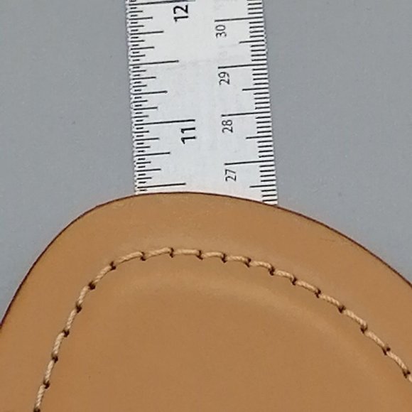 Lane Bryant Womens Luisa Slingback Sandal‎ Tan Leather Buckle Flat Heel 9W - Picture 6 of 10